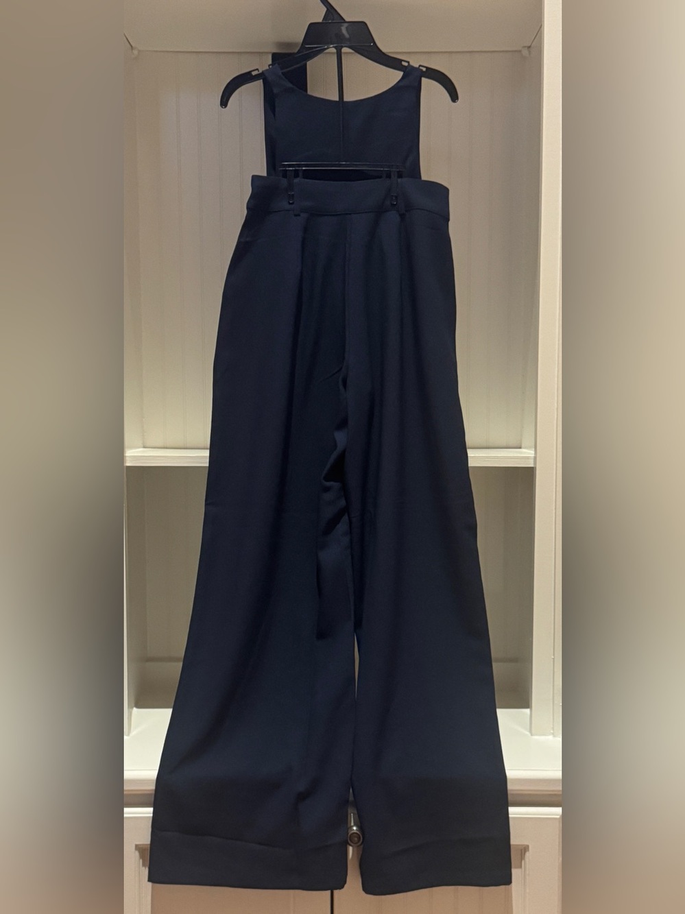 Venus NWT Navy 2 Piece Suit Set Wide Leg Pants Chic Elegant Outfit | Size 4 - Picture 7 of 16